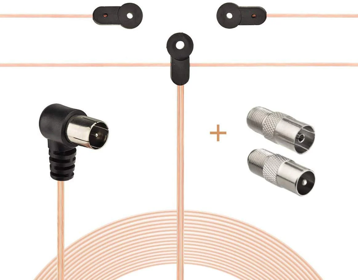 Bingfu FM Antenna FM Dipole Antenna 75 Ohm Indoor FM Radio Antenna AM Loop Antenna for Pioneer Onkyo Yamaha Marantz Indoor Bluetooth Home Stereo Receiver AV Audio Vedio Home Theater Receiver Tuner Dipole FM AM Antenna - Image 3