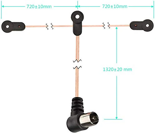 Bingfu FM Antenna FM Dipole Antenna 75 Ohm Indoor FM Radio Antenna AM Loop Antenna for Pioneer Onkyo Yamaha Marantz Indoor Bluetooth Home Stereo Receiver AV Audio Vedio Home Theater Receiver Tuner Dipole FM AM Antenna - Image 4