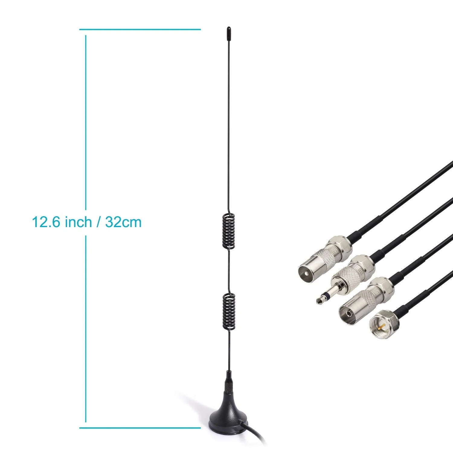 Bingfu FM Antenna Magnetic Base FM Radio Antenna for Pioneer Onkyo Yamaha Marantz Sherwood Indoor Digital HD Radio FM Radio Bluetooth Home Stereo Receiver AV Audio Vedio Home Theater Receiver Tuner Magnetic FM Antenna - Image 3