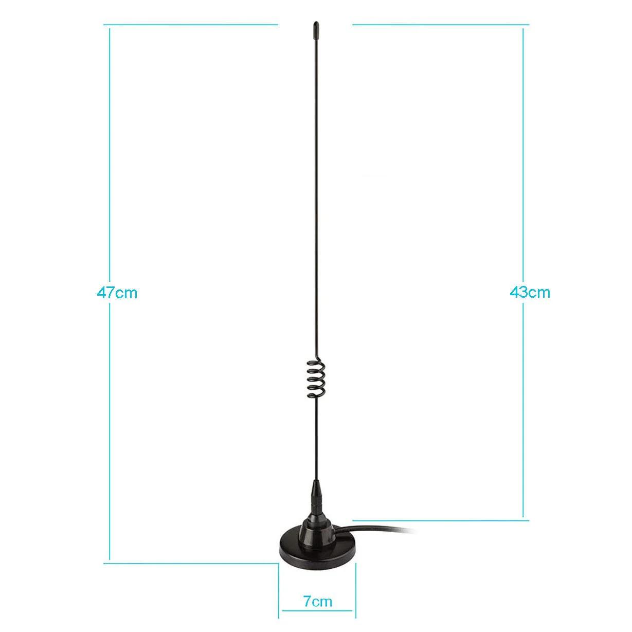 Bingfu HF VHF UHF Ham Amateur Mobile Radio Police Scanner Antenna Magnetic Base BNC Male Compatible with Uniden Bearcat Whistler Radio Shack Police Scanner BNC Male Antenna I - Image 3