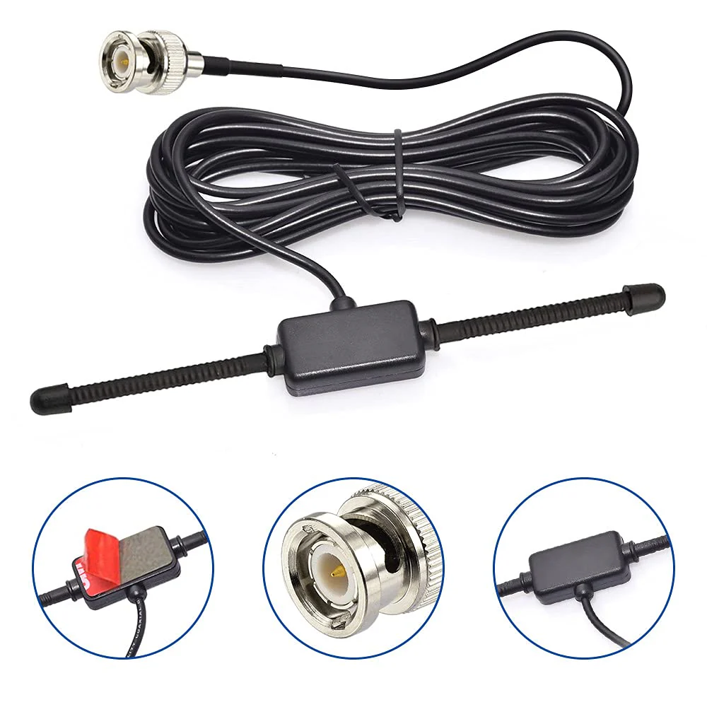 Bingfu VHF UHF Car Truck Police Scanner Adhesive Mount Antenna Vehicle Ham Radio Amateur Radio Mobile Scanner BNC Male Dipole Antenna Compatible with Uniden Bearcat Whistler Radio Shack Radio Scanner - Image 3