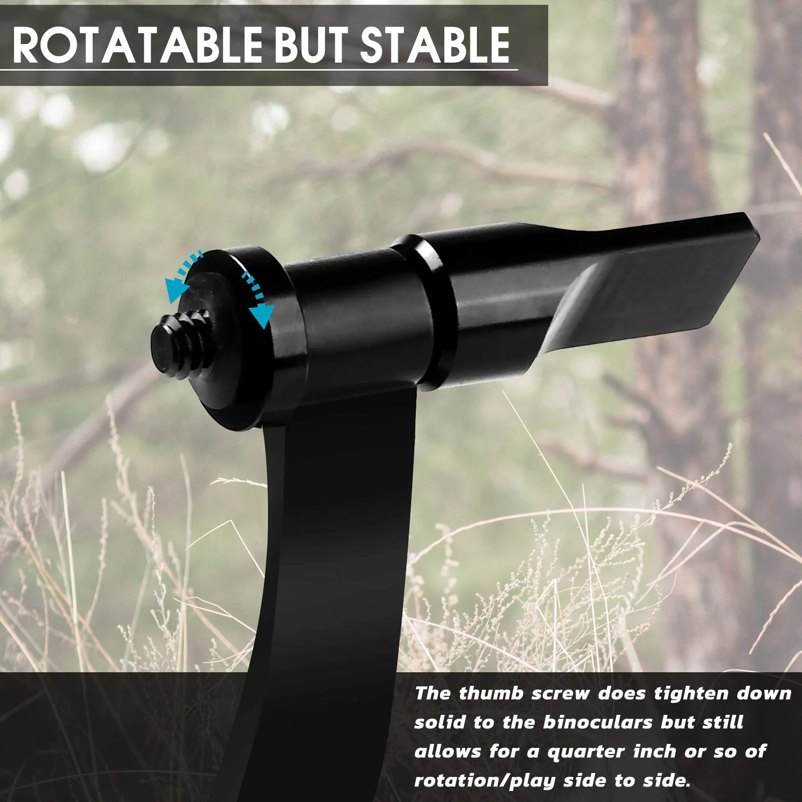 Binocular Tripod Adapter, Binocular Mount 1/4 Inch Threading Mount Aluminium,Tripod Adapter for Bird Watching, Safari Sports Events, Optics Uni-Adaptor Tripod - Image 4