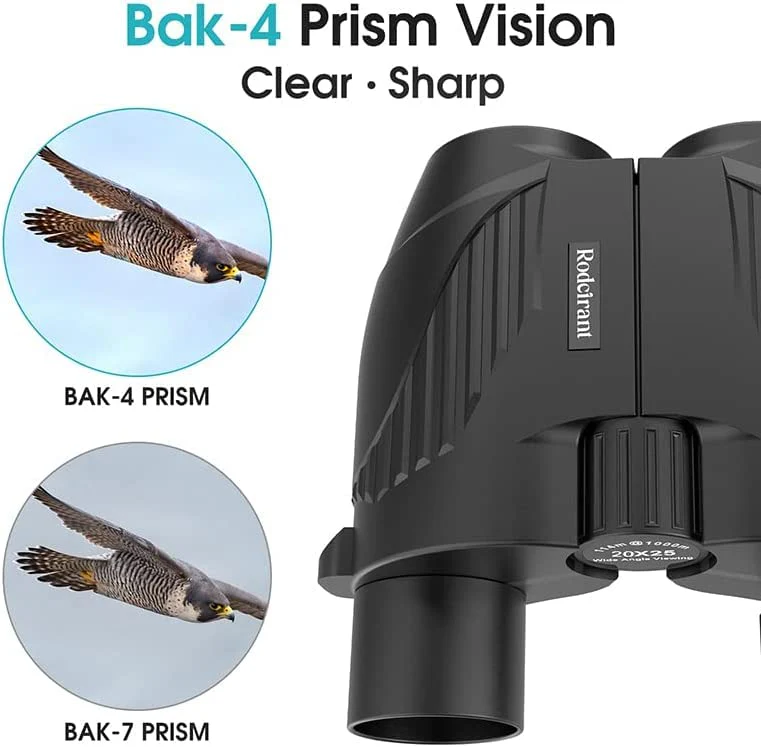 Binoculars 20x25 for Adults and Kids, High Power Easy Focus Binoculars with Low Light Vision, Compact Binoculars for Bird Watching and Travel Black - Image 2