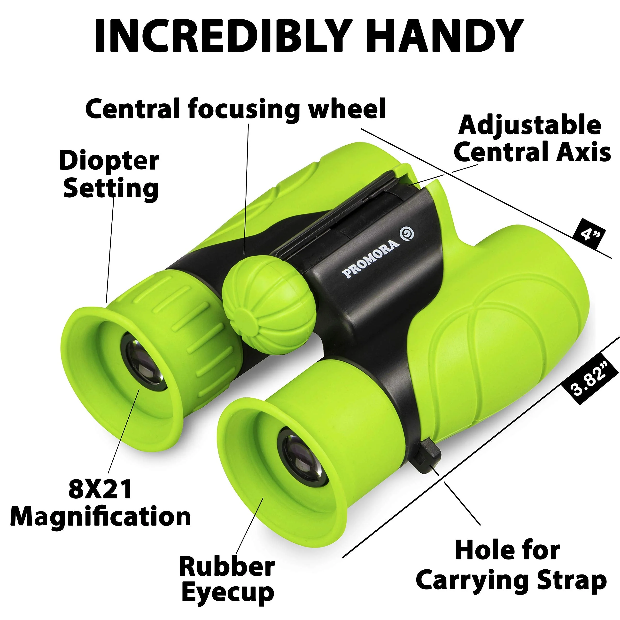 Binoculars for Kids – Perfect Toy for Little Boys and Girls – Extensive Set Incl. Magnifying Glass & Compass – Powerful Magnification 8X21 – 3 to 12 Year Old Kids for Toddler Green - Image 5