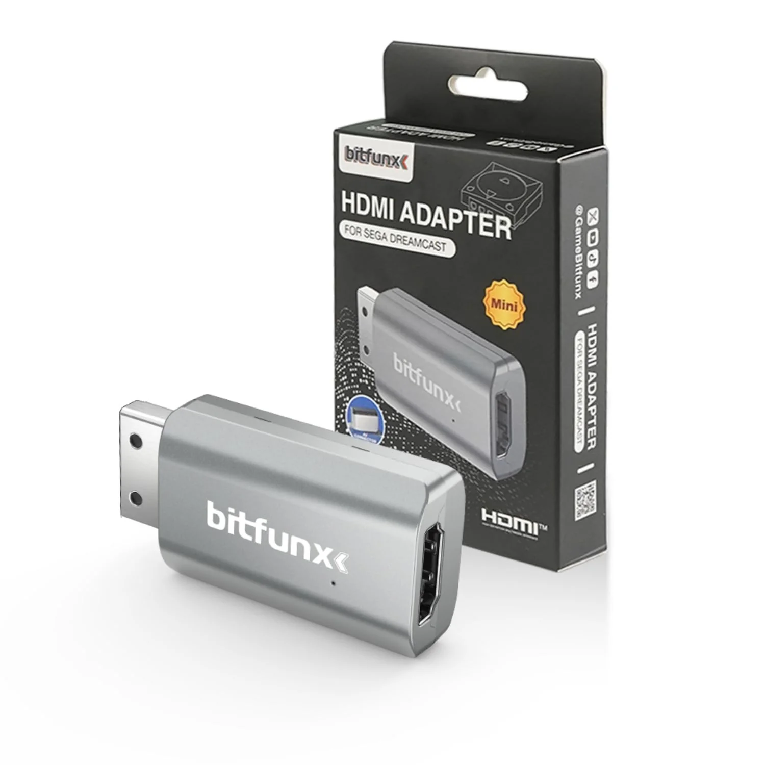 BITFUNX Dreamcast HDMI⢠Adapter - Supports VGA to HDMIā¢, Plug & Play Video Game Adapter with No Lag, Mini HD Video Audio Converter for Dreamcast Game Console All Version