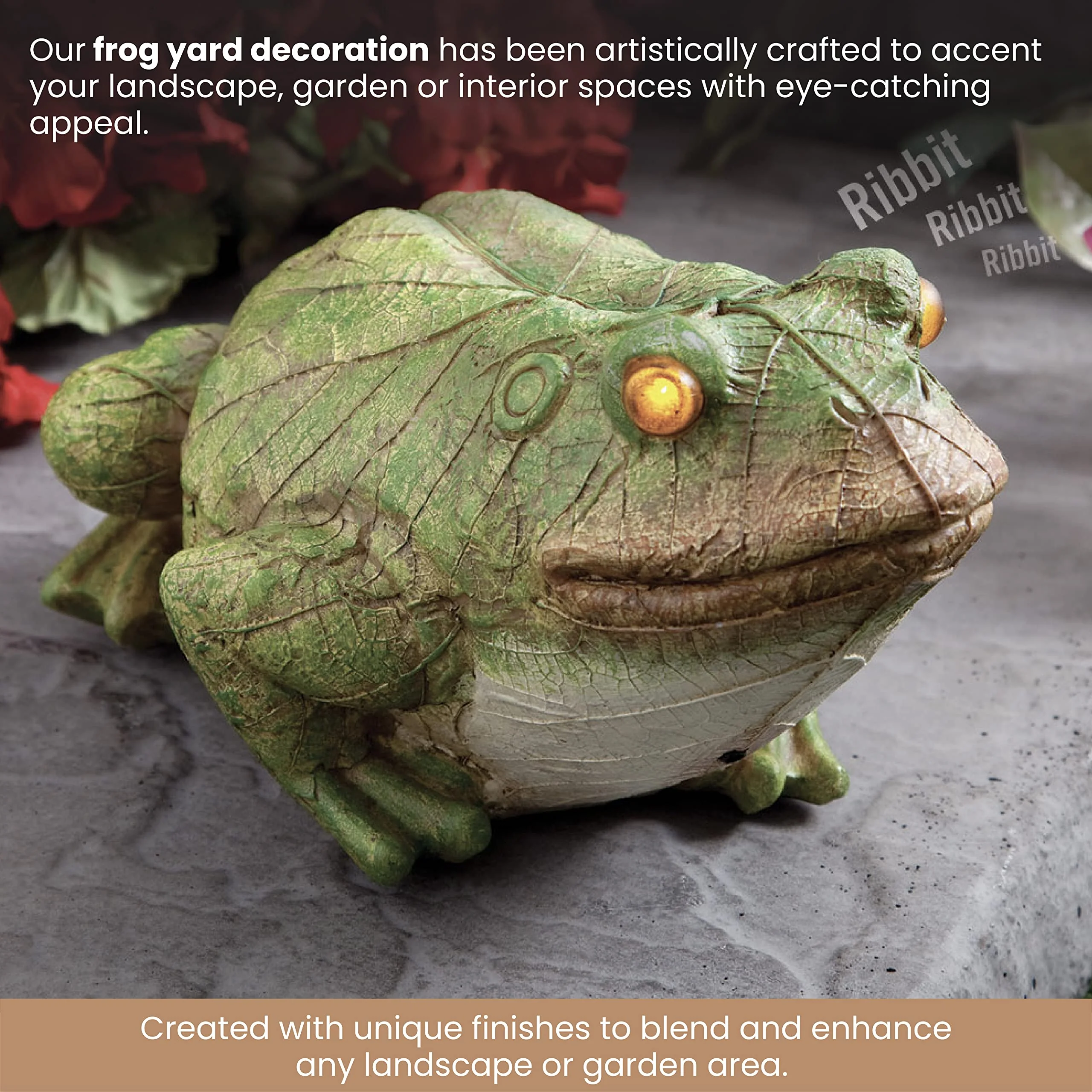 Bits and Pieces - Frog Motion Sensor and Detector Statue - Animal Gardening Gifts - Weather Resistant Garden Decoration Sculpture - 4½" x 8½" - Image 4