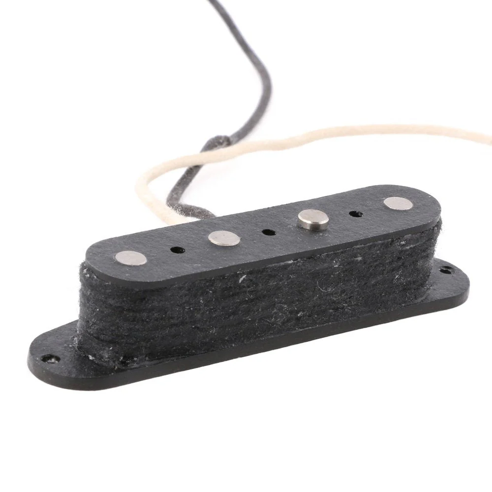 Black 4 String Guitar Pickup 5 Magnet Fiber Bobbin for Tele Bass 51PB - Image 4