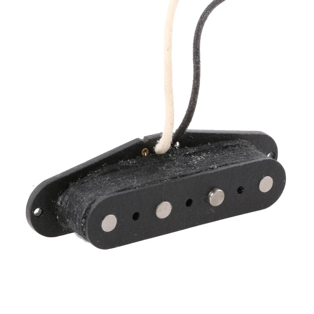Black 4 String Guitar Pickup 5 Magnet Fiber Bobbin for Tele Bass 51PB - Image 5