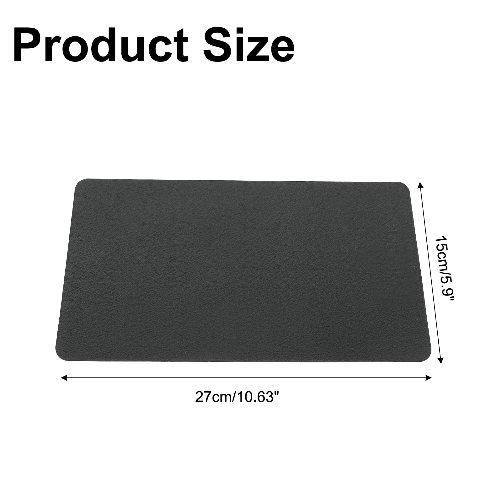 Black Car Dashboard Anti-Slip Mat, 27 x 15 cm Universal PVC Non-Slip Pad for Car Dash Accessories (Medium Size/Non-Adhesive/Car Texture) Style 2 - Image 2