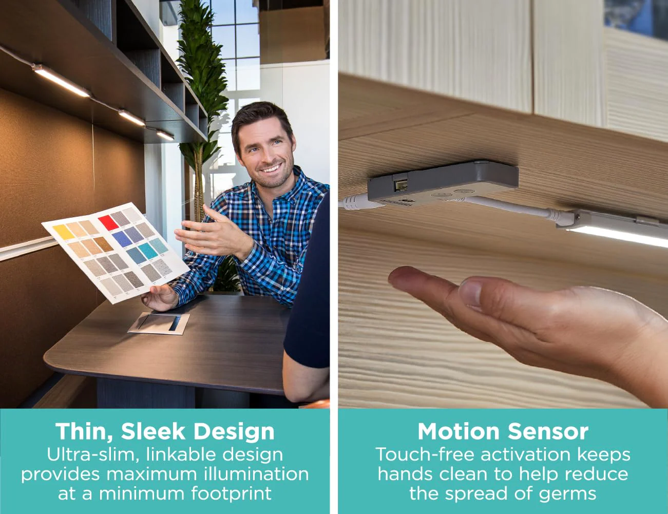 Black+Decker LED Under Cabinet Light Kit, Motion Sensor, Dimmable, Linkable, 3 Color Settings, Tool-Free, for Kitchen, Cabinets and Closets, (3) 9" Bars 9 inches 3 Bars - Image 6
