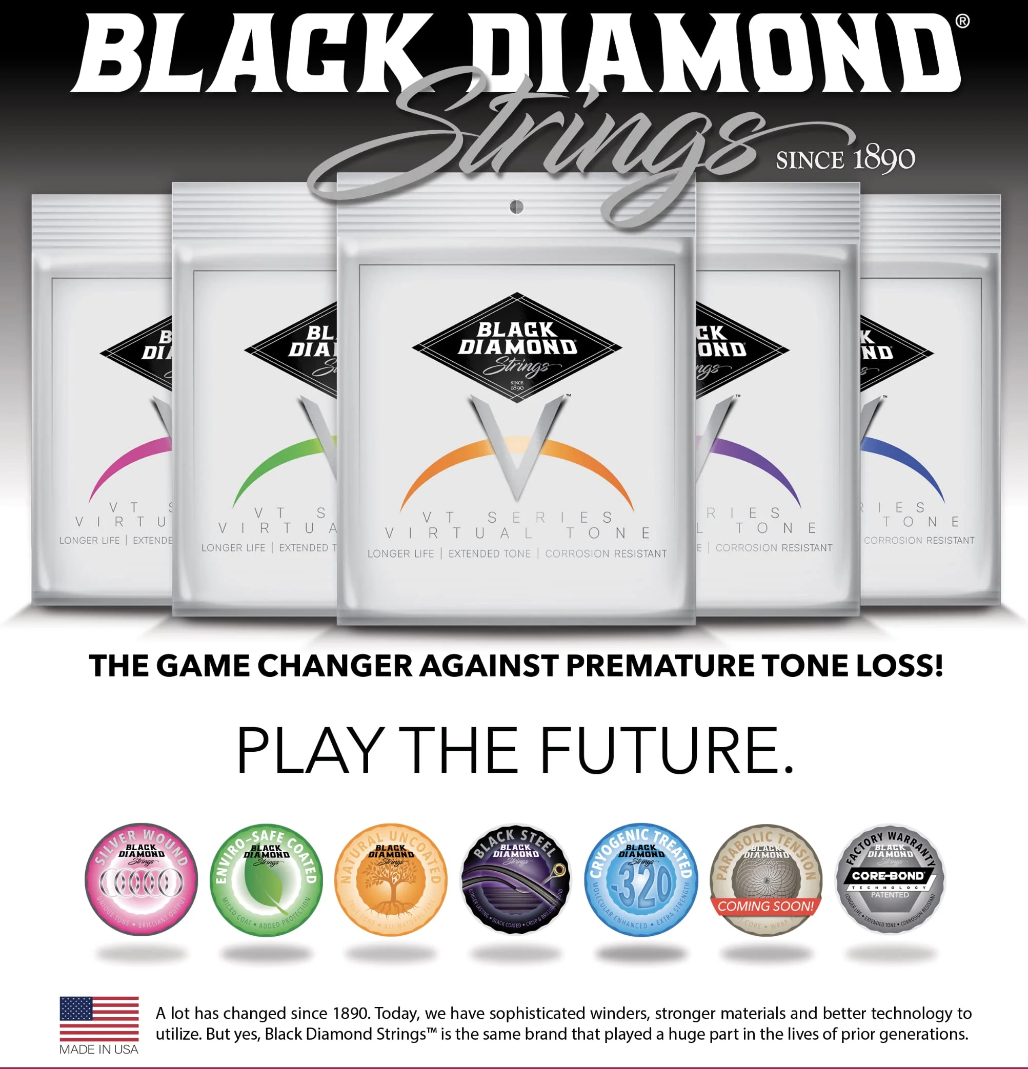 Black Diamond Strings® N550M37 5 String Bass Nickel 5 Str Med/Long Scale .045NR.065NR.085NR.105NR.125NR 45-125 5 String - Image 3