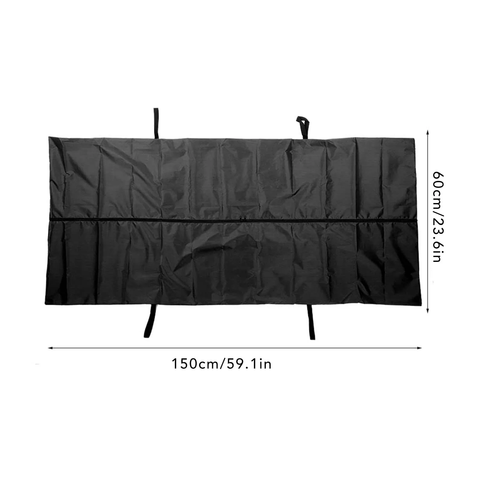 Black Emergency Carcass Body Bag - Oxford Fabric Material for Transport in Funeral Hospital (150 x 60 cm) 150*60CM - Image 9