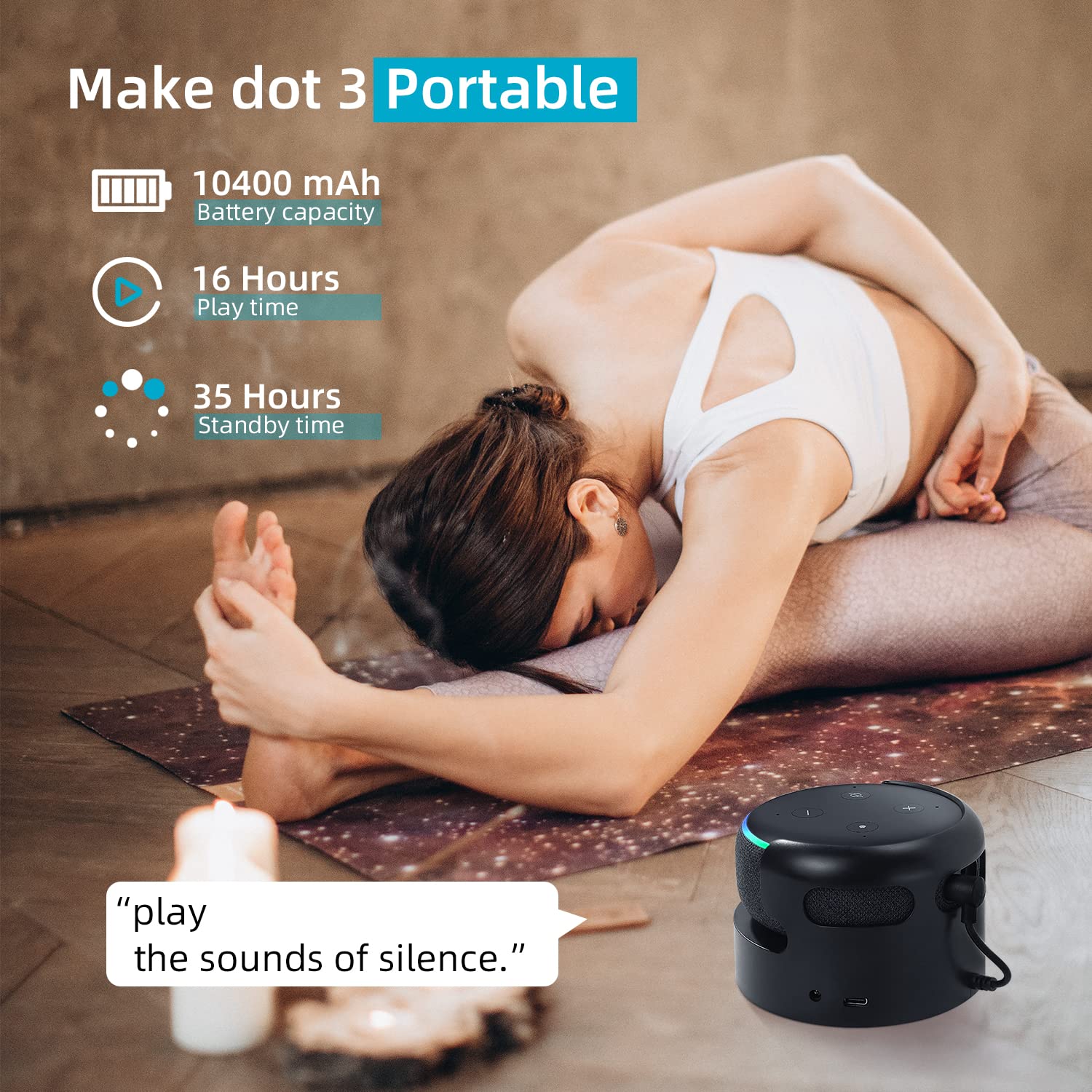 Blanou Dot3 Battery Base, Portable Dot3rd Gen Battery Base, 10400 mAh 16 Hours Work Time, Black… black1 - Image 3