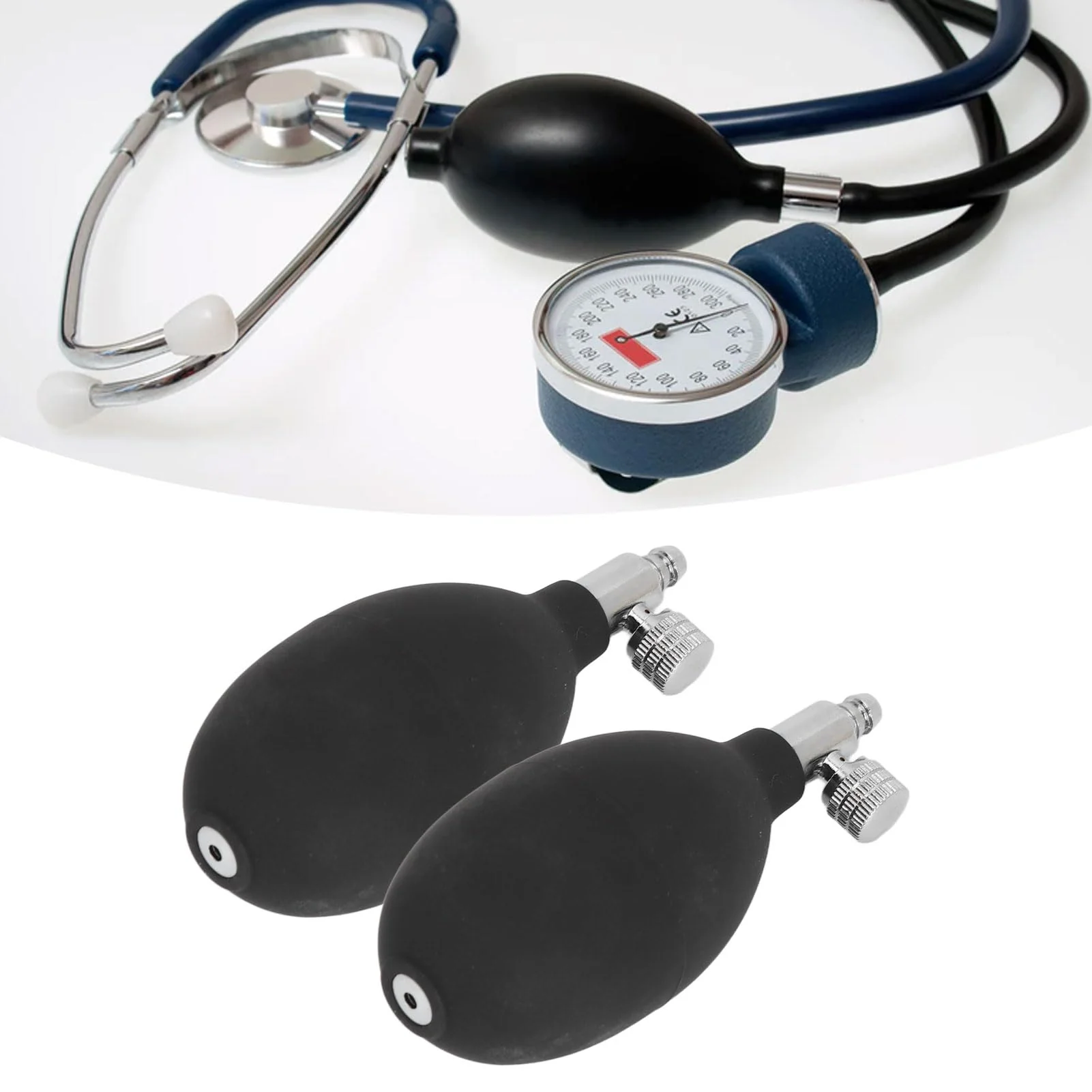 Blood Pressure Latex Bulb, Replacement Inflation Bulb, Pack of 2 Latex Blood Pressure Bulb, Replacement Inflation Blood Pressure Monitor, Bulb Pump with Air Release Valve for Manual Inflation of Blood - Image 5