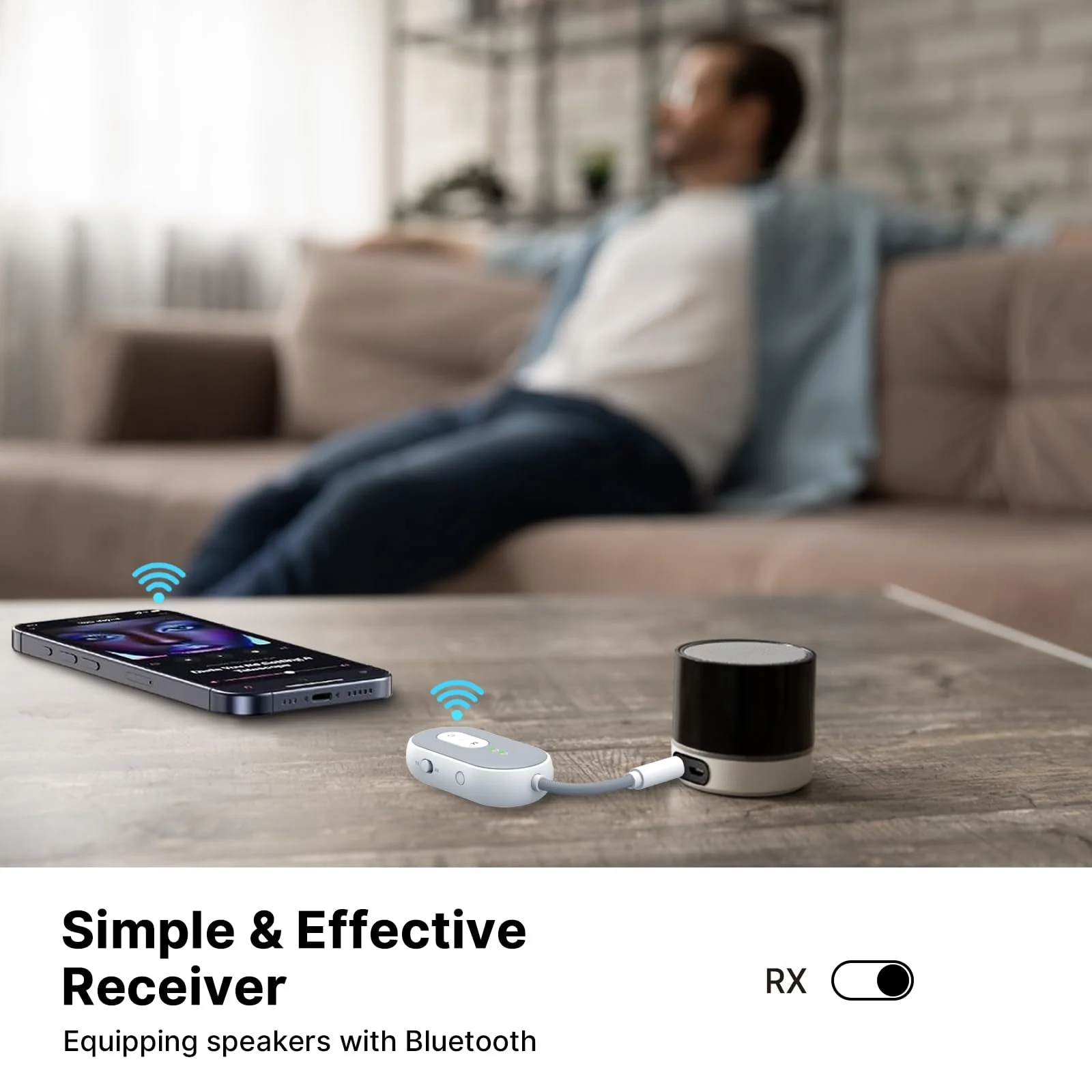 Bluetooth 5.3 Adapter for Airplane, Bluetooth Transmitter Receiver for 2 AirPods or BT Devices, Low Latency, Audio Adpater with 3.5mm Jack & RCA Cable for TV PC Gym Switch Car/Home Stereo - Image 6