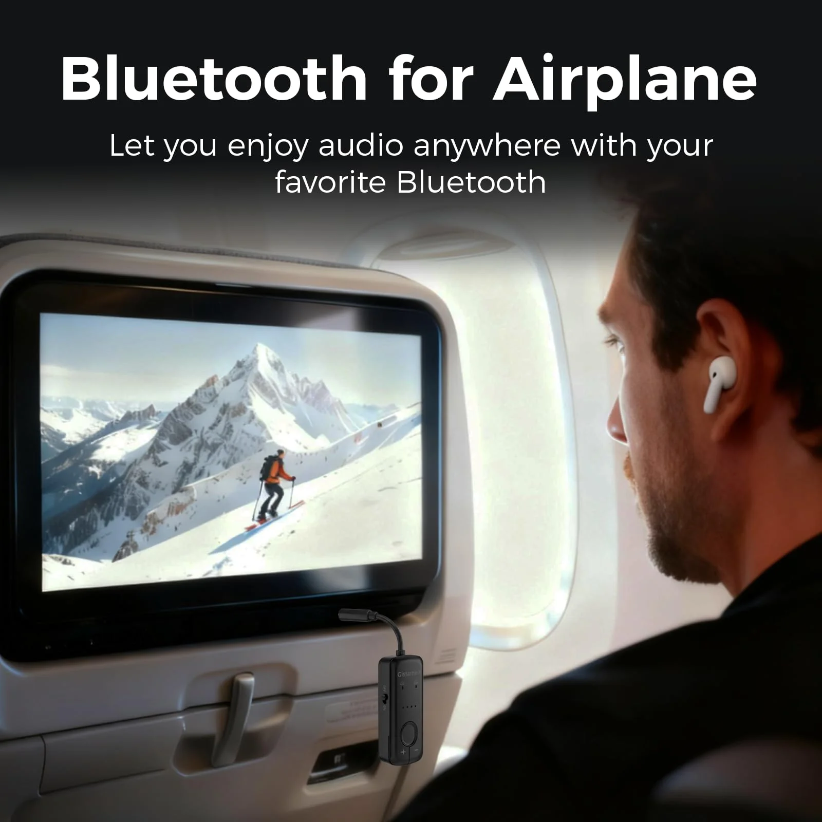 Bluetooth 5.3 Audio Transmitter with Qualcomm aptX Adaptive, Dual Device Support, 35Hr Battery Life, 3.5mm AUX for Travel, Flight, Gym - Image 2