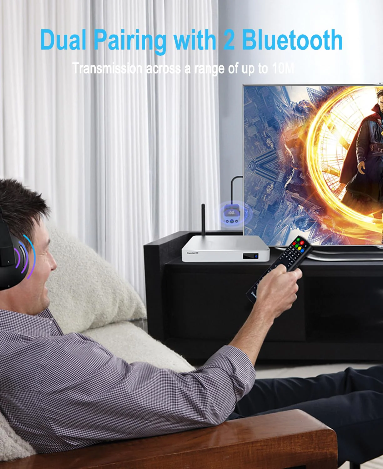 Bluetooth 5.3 Transmitter Receiver, 2-in-1 Adapter for Airplane, Bluetooth Transmitter for 3.5mm Aux Jacks Headphone, TV, Home Stereo, Speakers, Headphone, Car, Dual Connection - Image 3