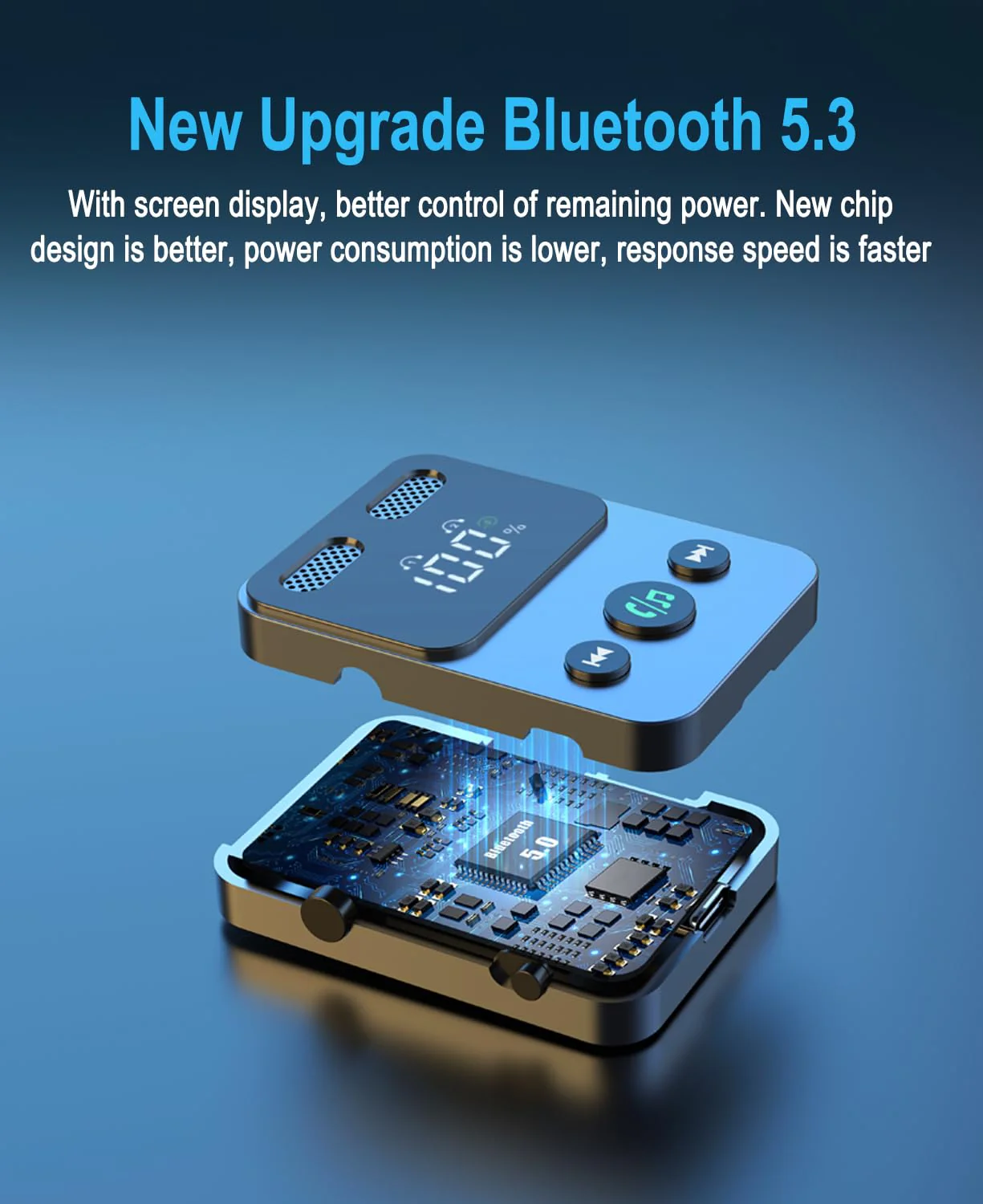 Bluetooth 5.3 Transmitter Receiver, 2-in-1 Adapter for Airplane, Bluetooth Transmitter for 3.5mm Aux Jacks Headphone, TV, Home Stereo, Speakers, Headphone, Car, Dual Connection - Image 5