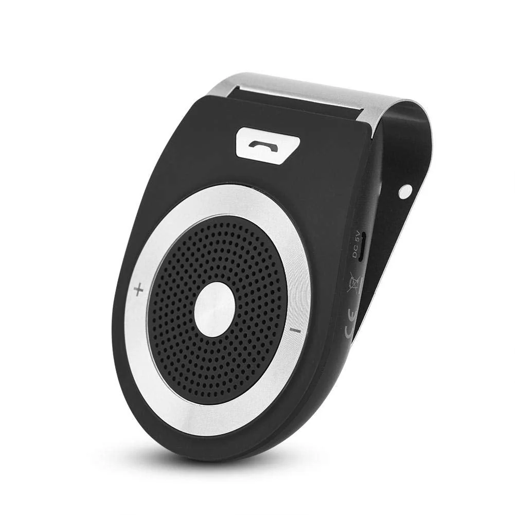 Bluetooth Car Kit Speakerphone,Smart Hands- Bluetooth Visor Clip Speakerphone Connect 2 Phones at Same Time