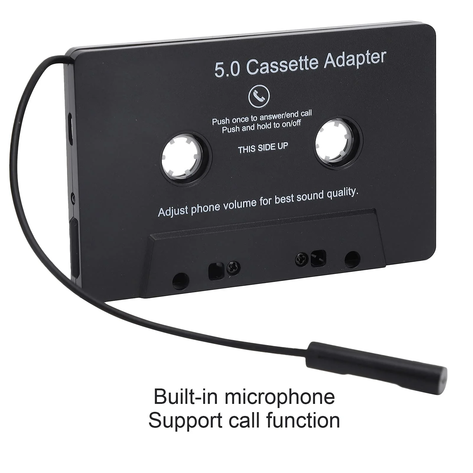 Bluetooth Cassette Adapter, Built‑in Microphone Bluetooth 5.0 MP3 Player LED Indicator Car Tape Converter USB Charging for Car - Image 5