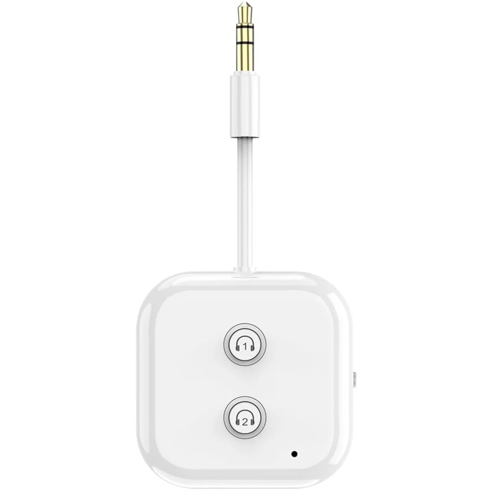 Bluetooth Transmitter, Bluetooth 5.3 Adapter Audio Transmitter Adapter Dual Link AptX Adaptive/Low Latency, Works with 3.5mm Aux Jacks on Airplanes, Gym Equipment, TVs, Tablets