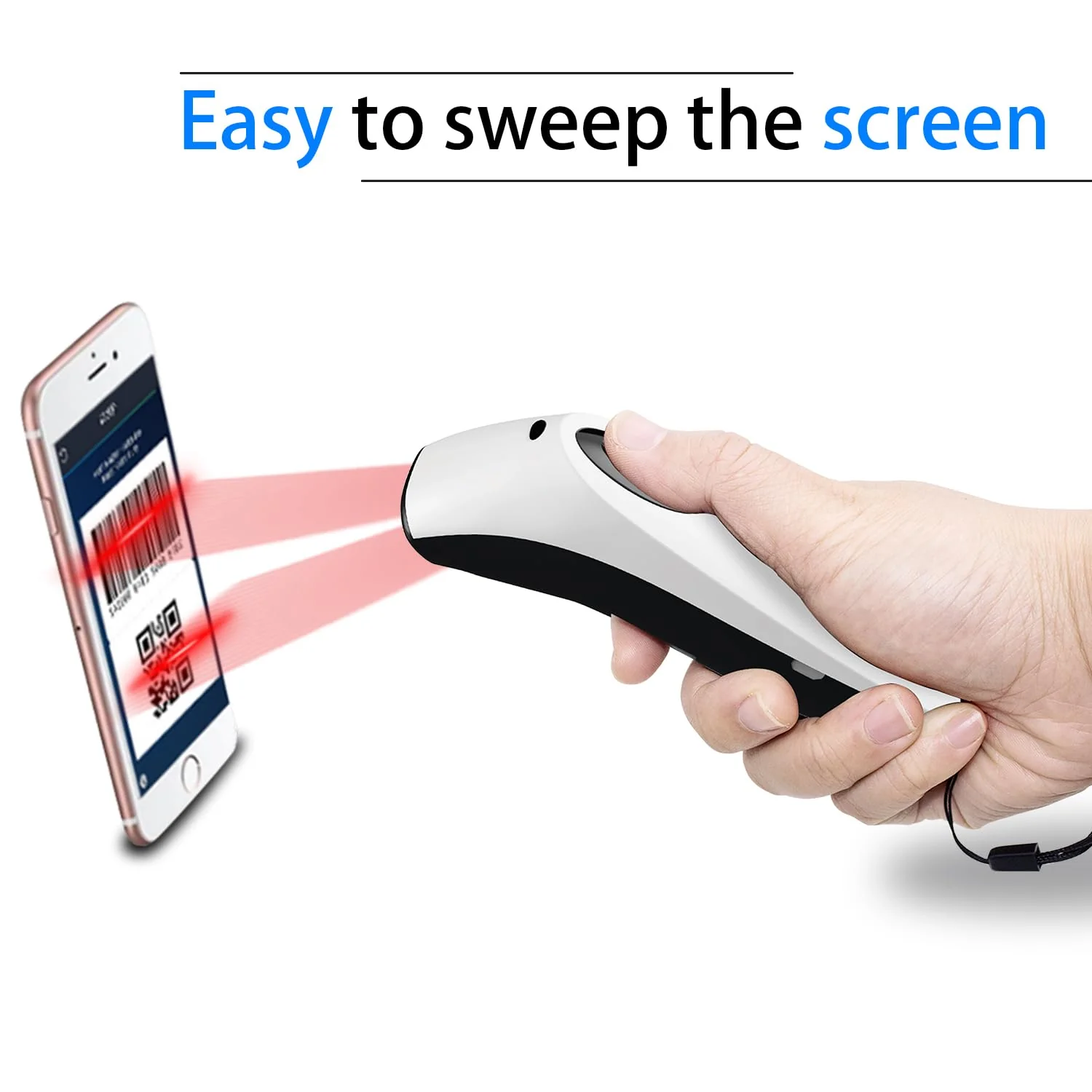 Bluetooth Wireless Handheld Barcode Scanner with Base 2.4G Wireless+USB Wired 1D 2D Barcode Scanner QR PDF417 Data Matrix UPC Rechargeable Bar Code Scanner for Laptops/PC/Android/Apple iOS - Image 2