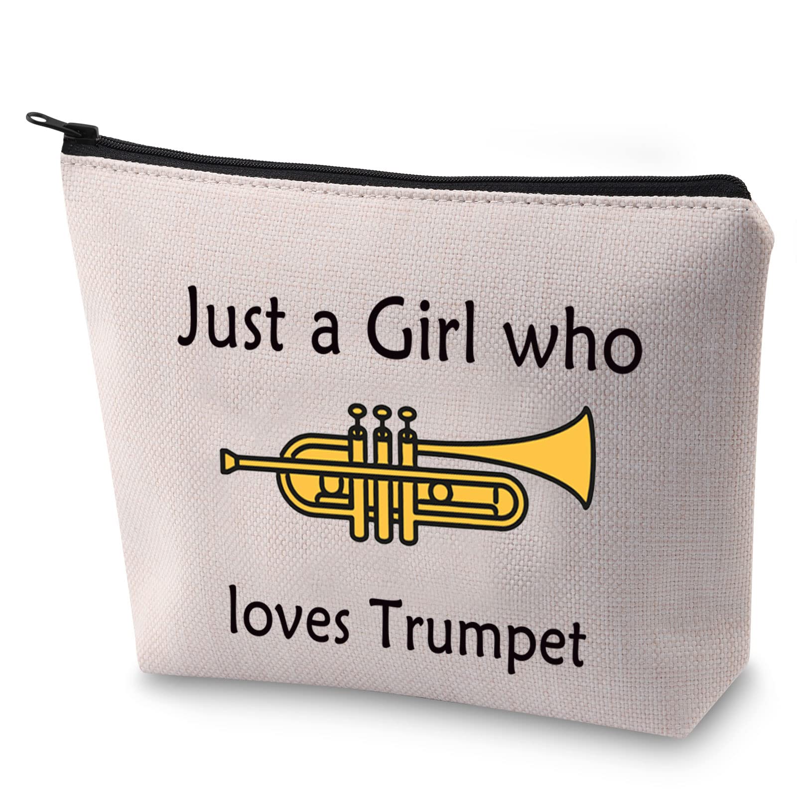 BLUPARK Trumpeter Gift Trumpet Girl Cosmetic Bag Just a Girl Who Loves Trumpet Cornet Gift for Trumpet Lover (Girl who loves Trumpet)