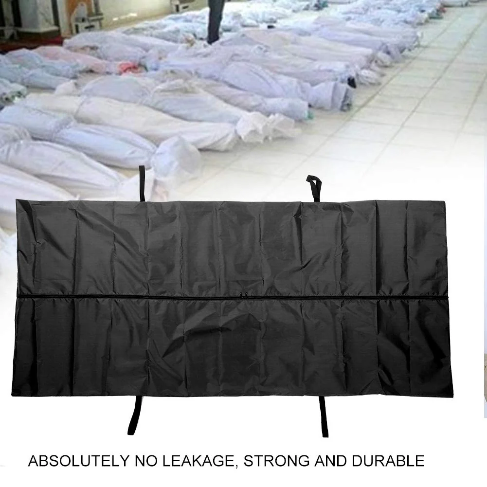 Body Bag for People, Waterproof Carcass Bag with 4 Reinforced Handles, 210D Oxford Fabric, Body Bags, for Funeral Supplies, Morgues Black - Image 9
