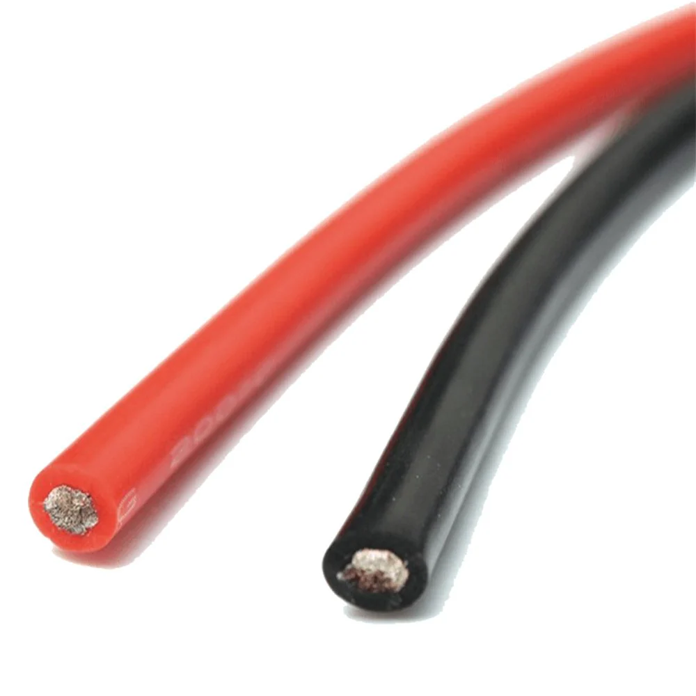 Boladge 2 Metre Pure Silicone Cable 14AWG Power Cable Battery Cable Tinned Copper Wire 14 Gauge RC Cable (1 Metre in Black and 1 Metre in Red) - Image 3
