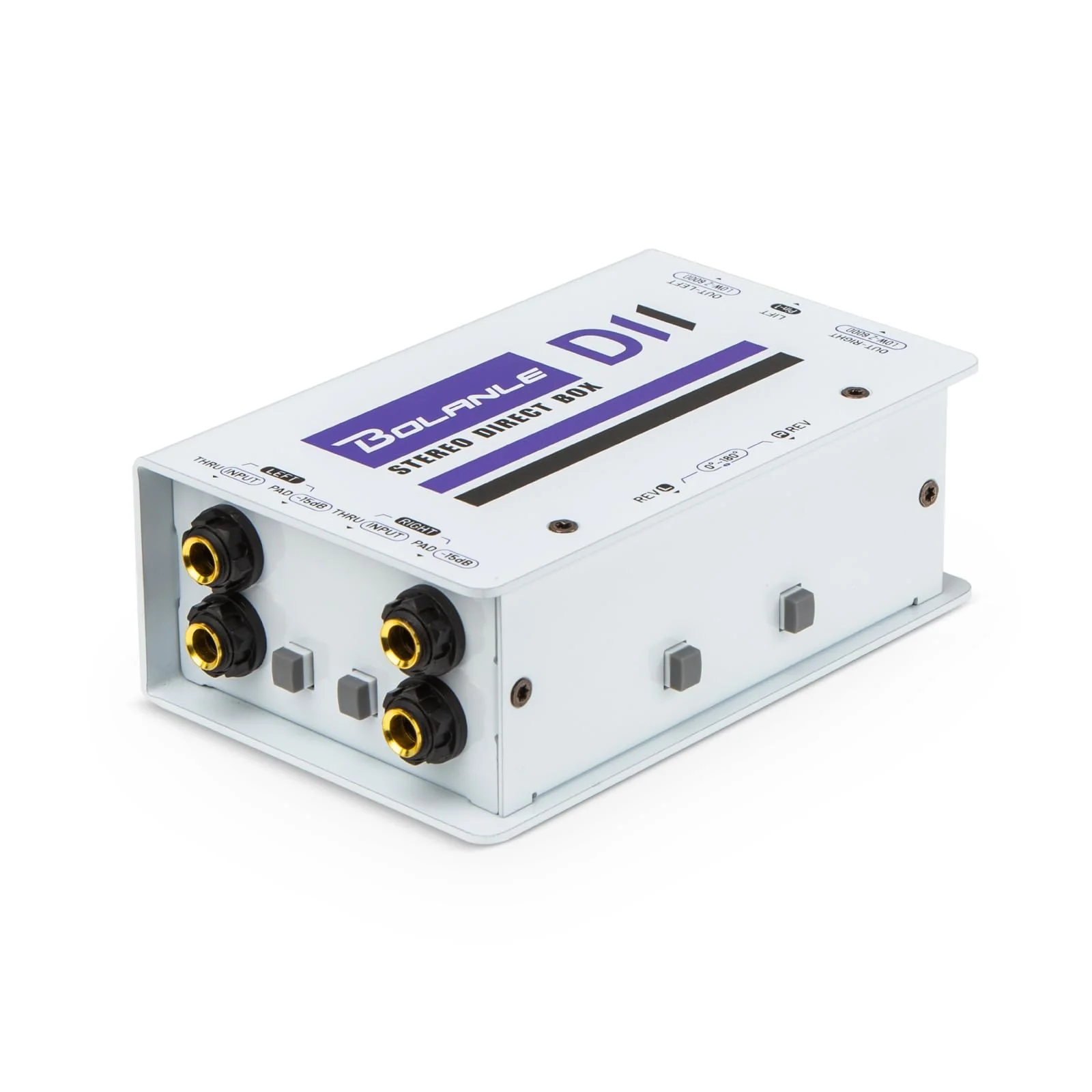 Bolanle Pro DI Passive Direct Box - 2 Channel Instrument Premium Direct Box to Balanced & Unbalanced XLR,Impedance Transformer Connector for Impedance Conversion and Isolation (D2) D2