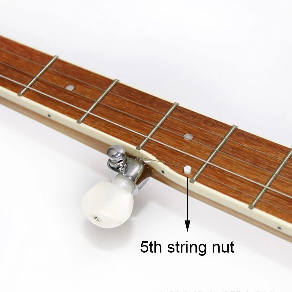 Bone banjo top nut & 5th string nut for 5 string banjo - Image 4