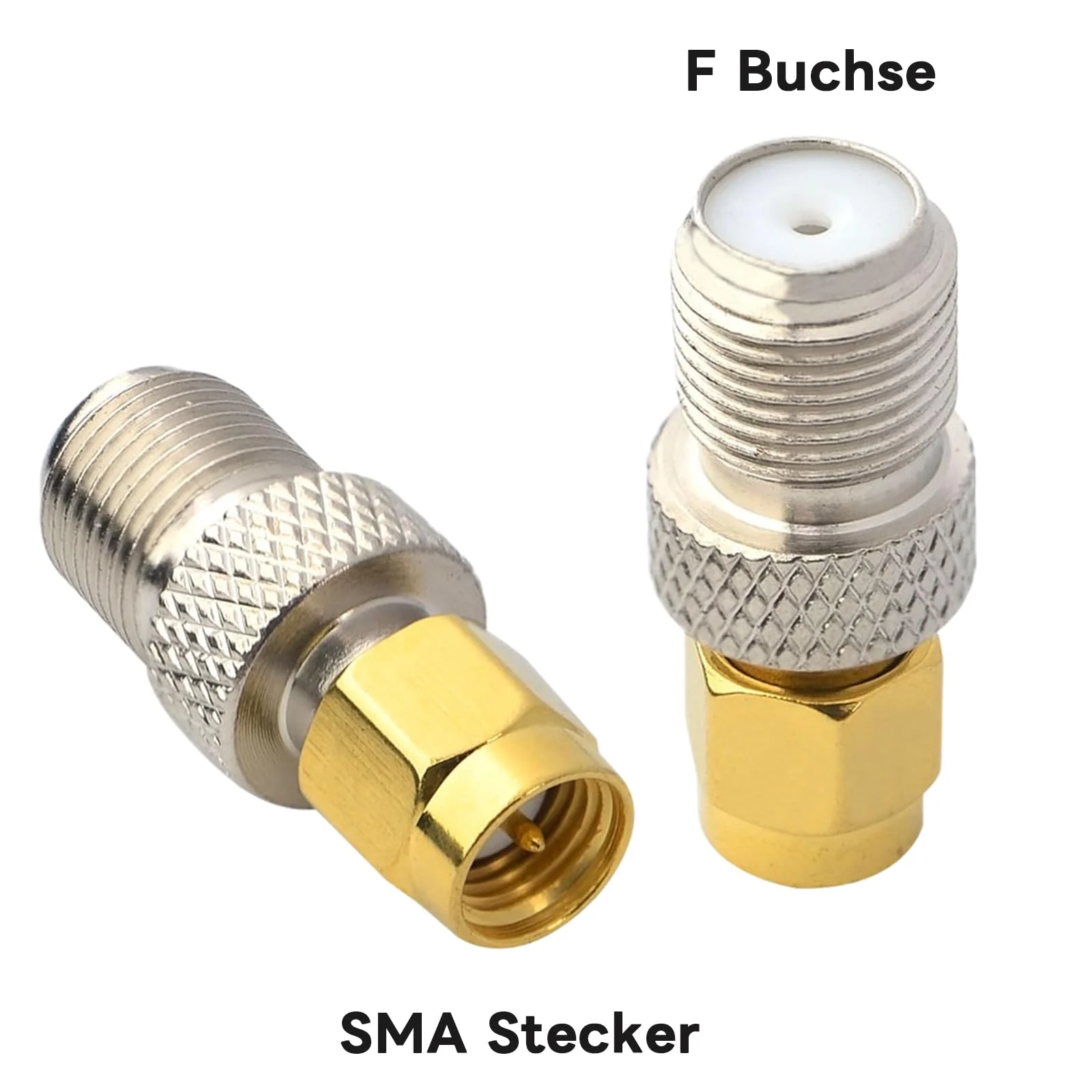 Boobrie SMA to F Coaxial Adapter SMA Male to F Female Coaxial Cable Plug Adapter for LAN/LMR Radio Antenna Devices/RF Coaxial Cable/WiFi Radios External Antenna Pack of 2 - Image 3
