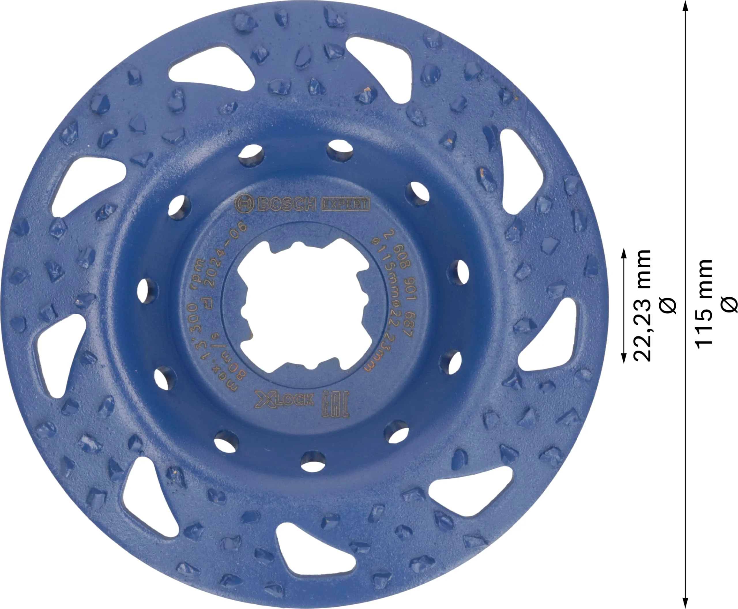 Bosch 1x Expert Multi Material Carbide Grinding Head Coarse (for Paint on Wood, Hardwood, Ø 115 mm, Coarse, Professional Accessory Small Angle Grinder) - Image 3