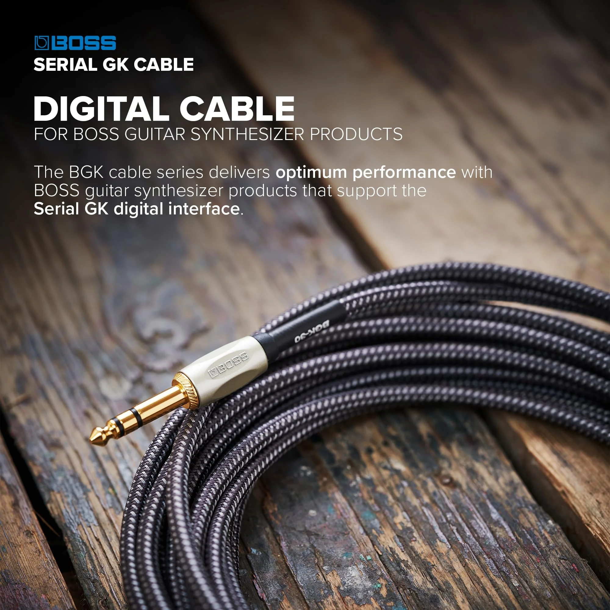 BOSS BGK-3 | 3ft/1m High-Performance Digital Cable Guitar Synthesizer Products | Compatible with GM-800, GK-5, GK-5B, GKC-AD & GKC-DA - Image 2