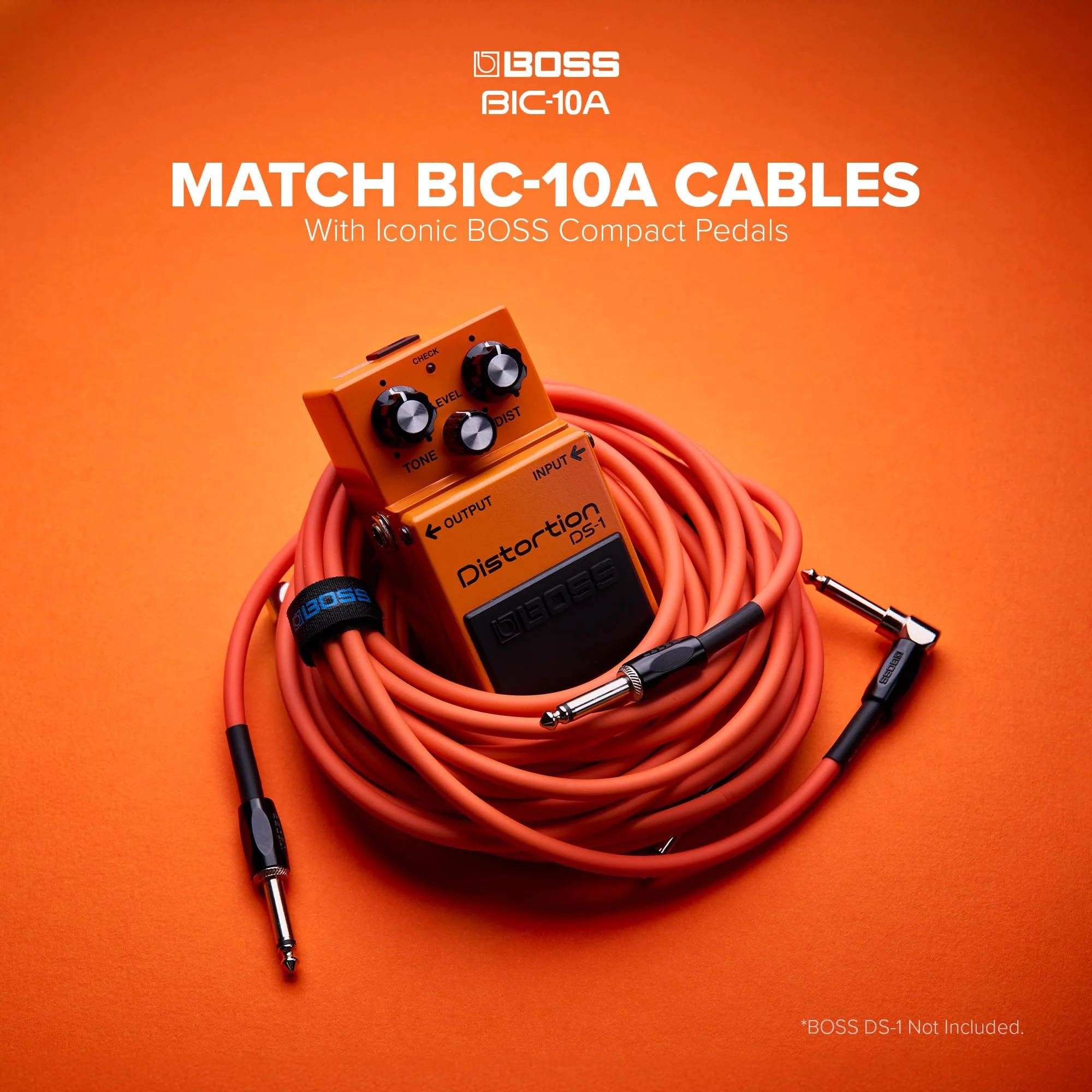 BOSS Colorful Quality Lightweight Instrument Cable (BIC-10A-GN) GREEN - Image 5