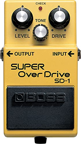 Boss SD-1 Super OverDrive Pedal Bundle with Gearlux Instrument Cable, Patch Cable, and Picks Bundle w/ Cable - Image 2