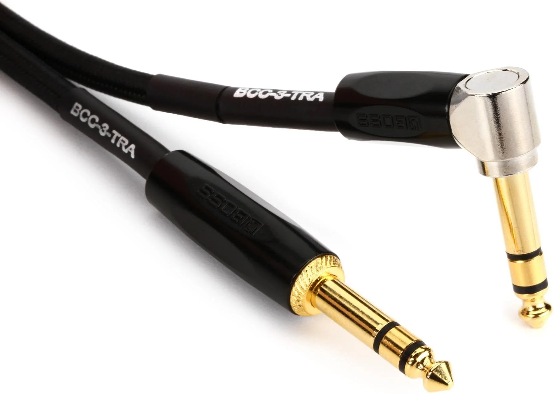 BOSS Stage and Studio Patch Cable, 3 ft (BCC-3-TRA) BCC-3-TRTRA