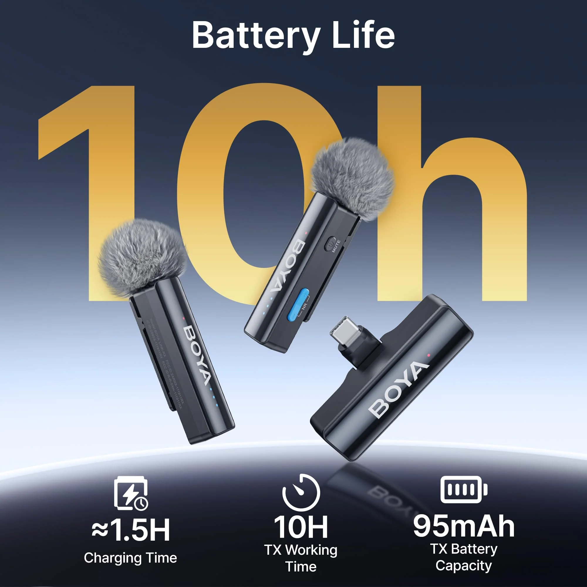 BOYA BOYALINK 2 A2 (2TX+3RX Adapter) Wireless Lavalier Microphone for iPhone Camera Android, Clip on Mic, 48 KHz 24 Bit, 6mm Mic, 1000ft, Noise Cancelling, Mini Lapel Mic USB-C/Lightning/3.5mm TRS BOYALINK V2.0 A2 - Image 9