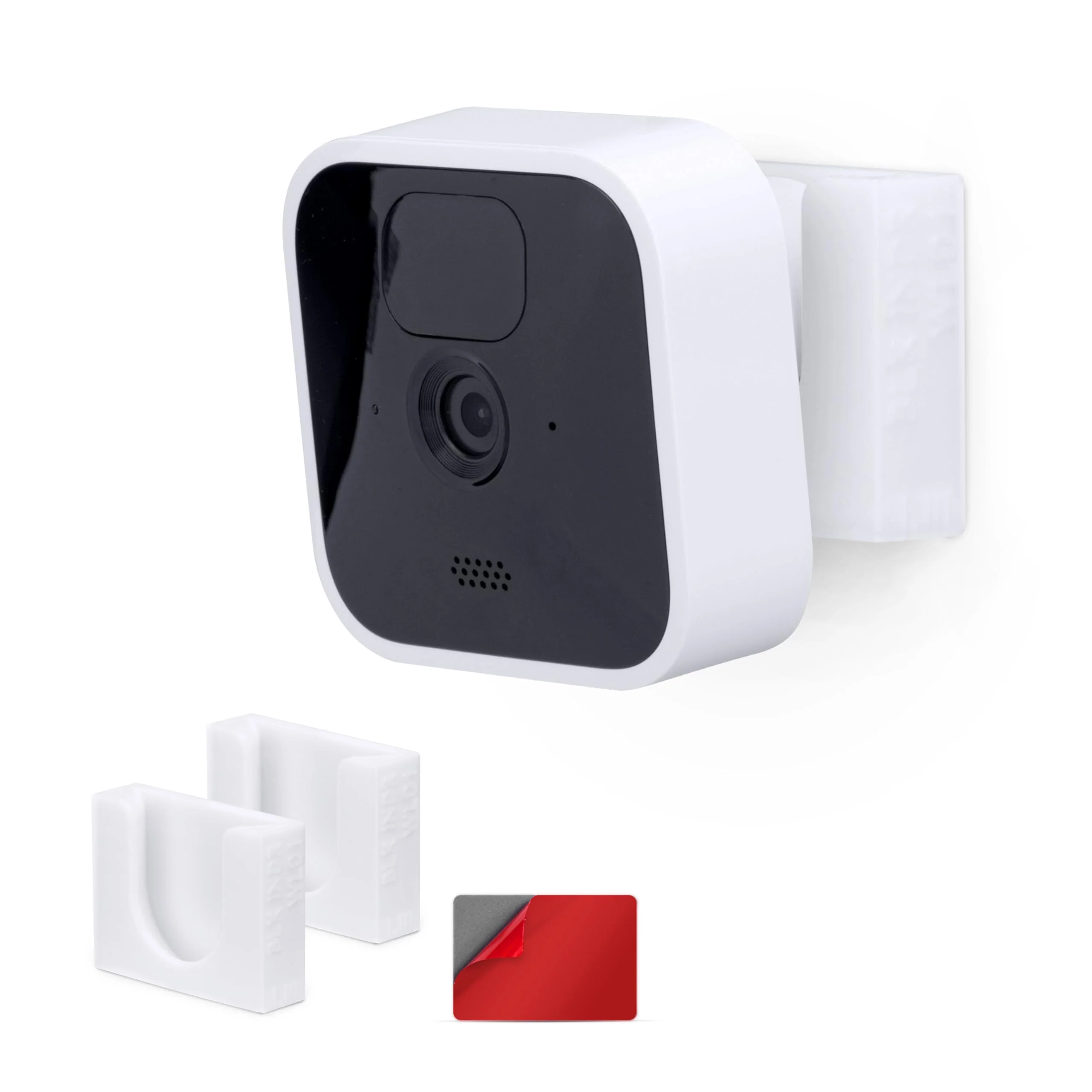 BRAINWAVZ Adhesive Blink Outdoor Indoor Camera Mount (3RD GEN), 2 Pack Holder, No Hassle Installation, No Screws, No Mess Bracket Stand, (White)