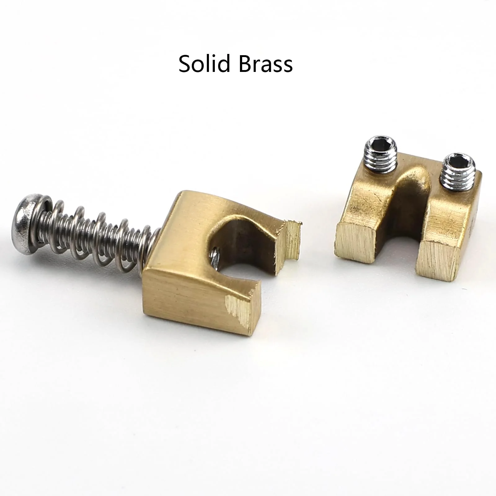 Brass Guitar Tremolo Bridge Saddles 10.8mm Electric Guitar Brass Saddles for Fender Strat St Tele Telecaster 6 String Guitar Replacement Parts - Image 2