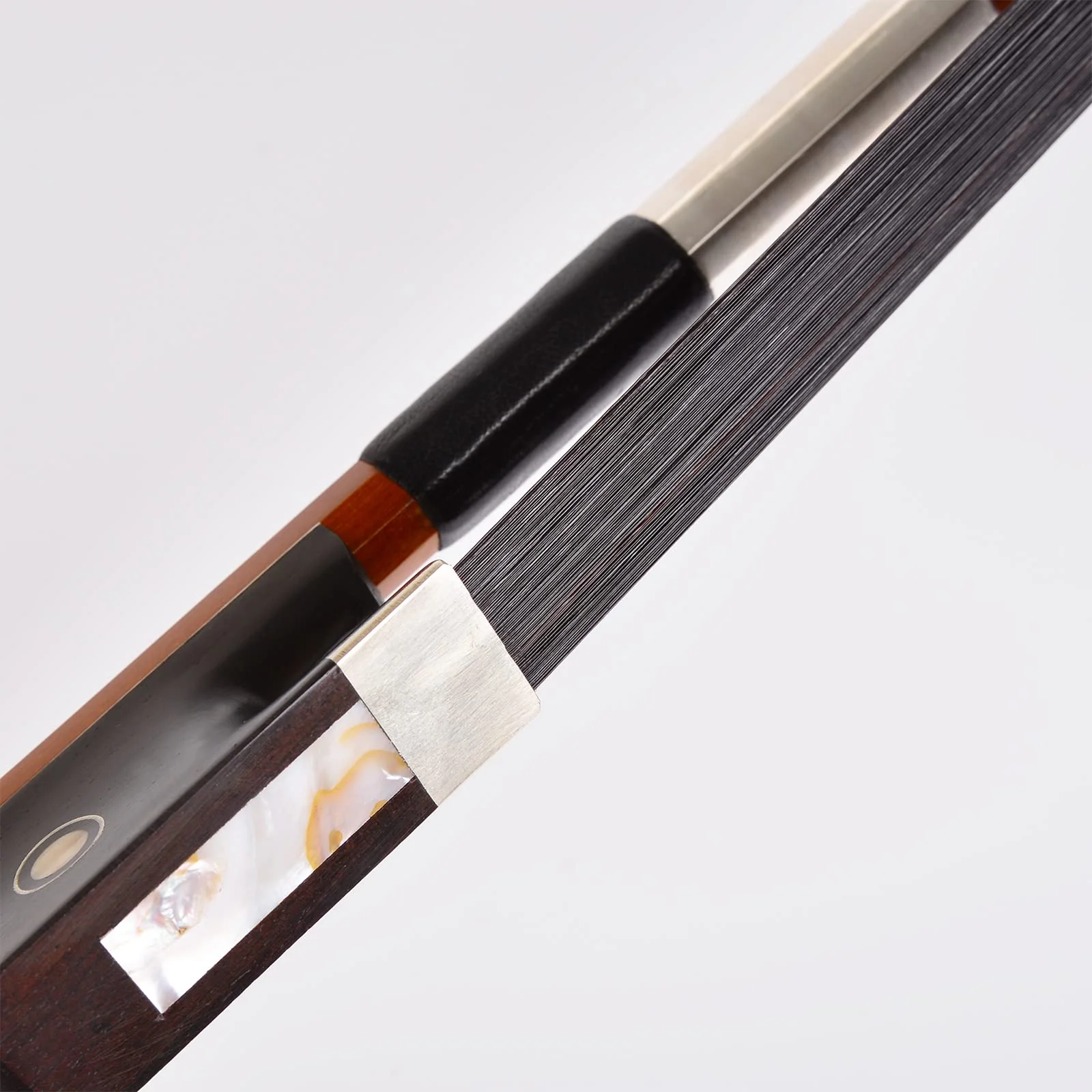 Brazilwood Ebony Violin Bow 3/4 with Natural Horsehair (Black Horse Hair Violin Bow 3/4) Black Horse Hair Violin Bow 3/4 - Image 4