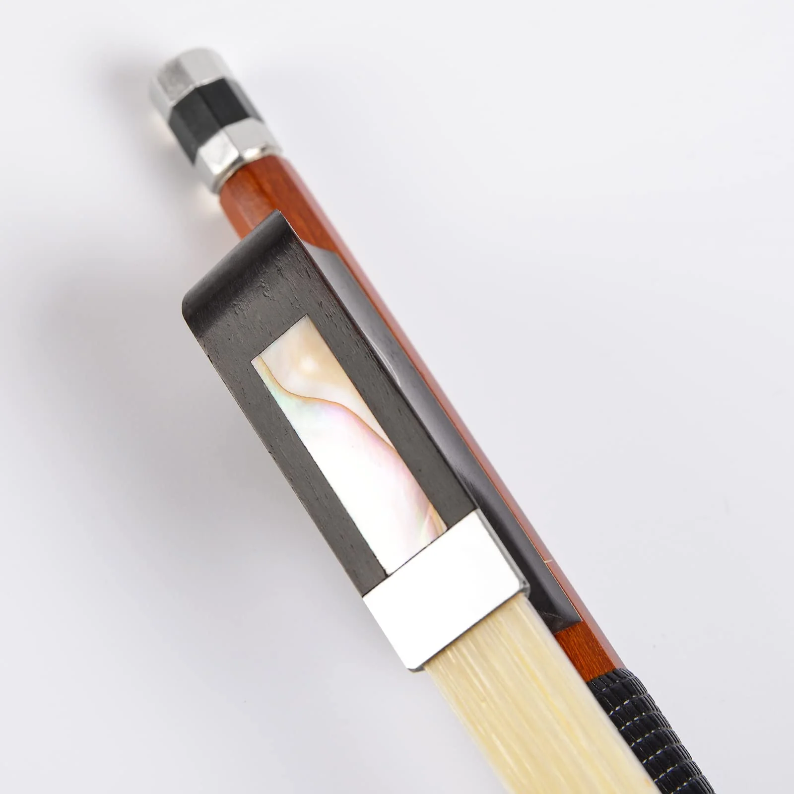 Brazilwood Ebony Violin Viola Cello Bow Full Size Ebony Frog with Natural Horsehair (Cello bow 4/4) Cello bow 4/4 - Image 8