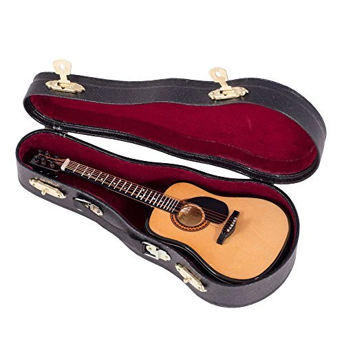 Broadway Gifts Co. Classic Steel String Guitar with Pick Guard Case and Stand Figurine 7 Inch New - Image 6