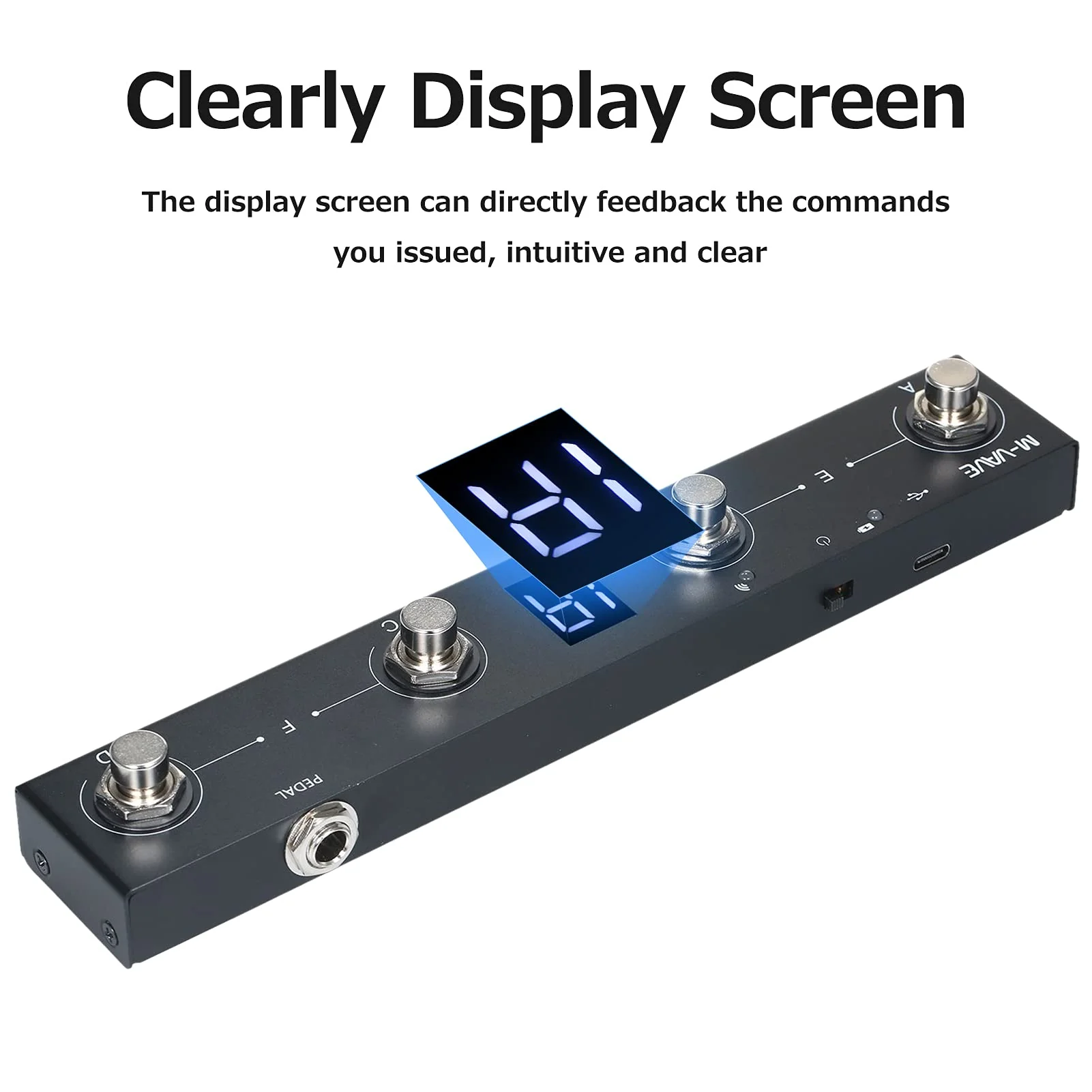 BT MIDI Foot Controller Wireless MIDI Controller Rechargeable 4 Buttons Pedal APP Control Chocolate Rechargeable Midi Controller - Image 5