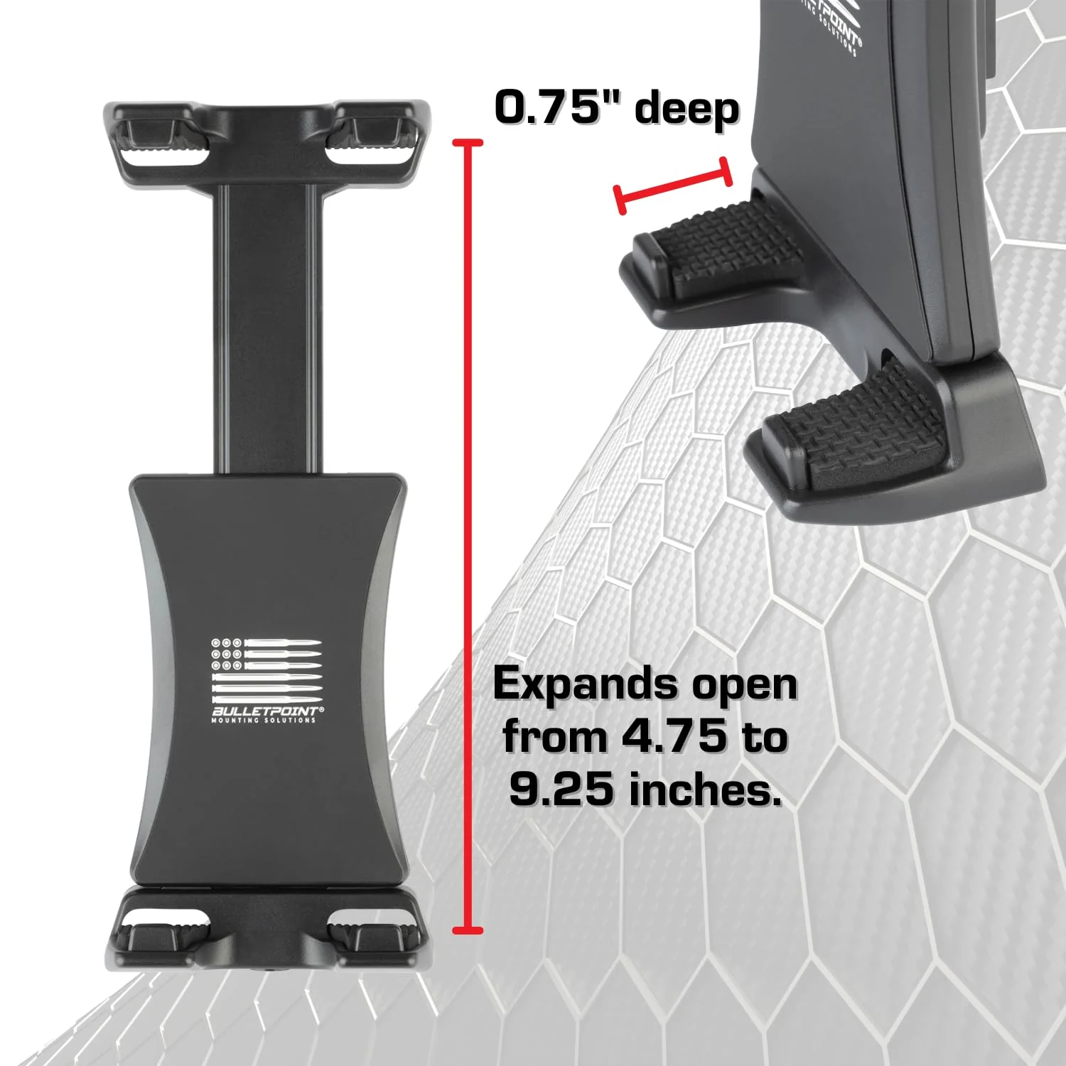 Bulletpoint Heavy Duty Vehicle Tablet Mount with Adjustable Mounting Arm Articulating Joint 20mm AMPS Ball Dash Mount - Image 3