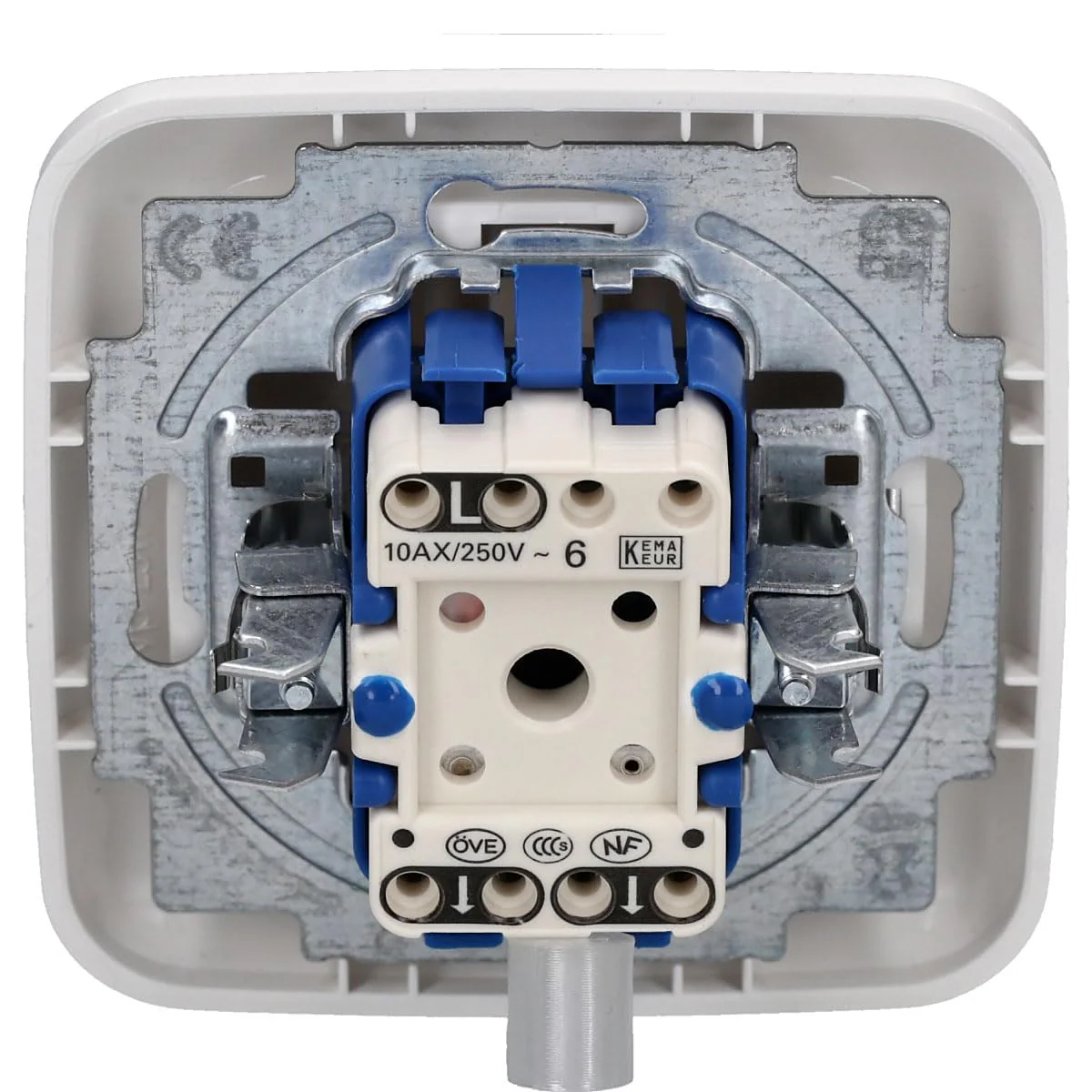 Busch-Jaeger Toggle Switch Set: 2000/6 US Toggle Switch + 2506-214 Rocker Switch + 2511-214 Single Frame Alpine White Reflex SI - Image 4