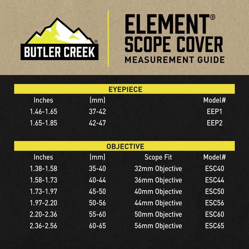 Butler CreekScope Cover Flip Open 45 Objective, Clam One Size Black - Image 8