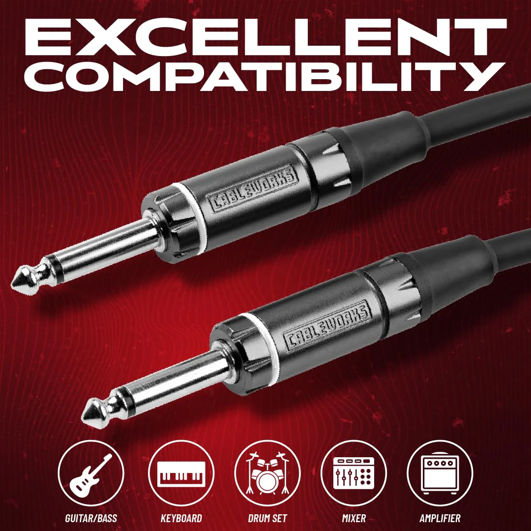 by Gator Cases Composer Series Deluxe 30 Ft Straight to Straight Guitar Instrument Cable (GCWC-INS-30) 30 Feet - Image 4