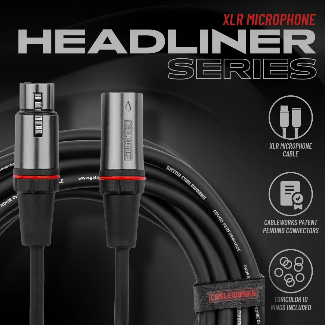 By Gator Cases Headliner Series Premium 50 Foot XLR Microphone Cable, (GCWH-XLR-50) 50 Feet - Image 8
