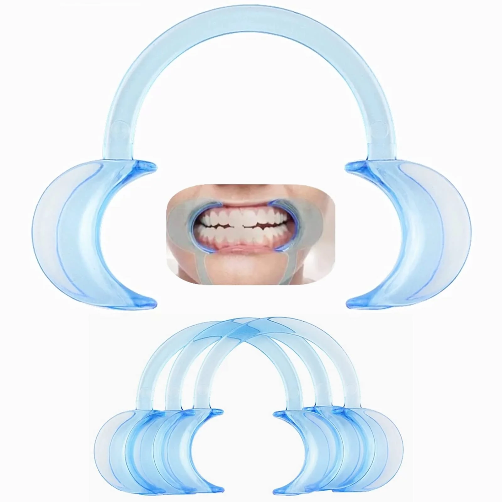 C-Shape Mouth Opener, Dental C-Shape Mouth Opener, Mouth Opener Challenge, Cheek Holder, Mouth Angle Holder, for Oral Examination, Treatment, Teeth Whitening